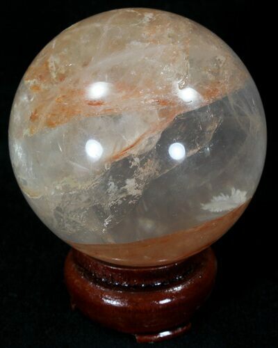 Polished Hematoid (Harlequin) Quartz Sphere #32115